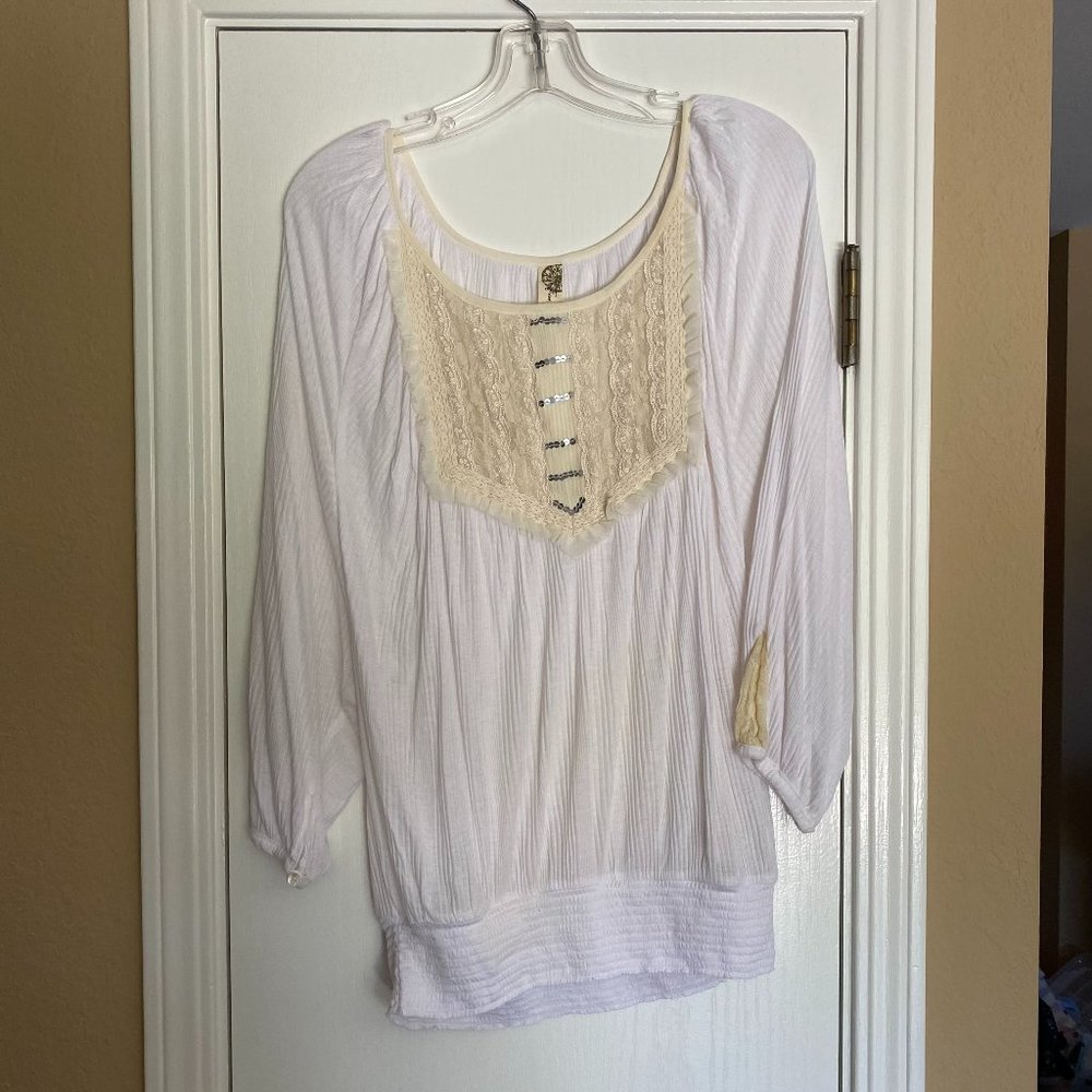 NEW free people lace bib top